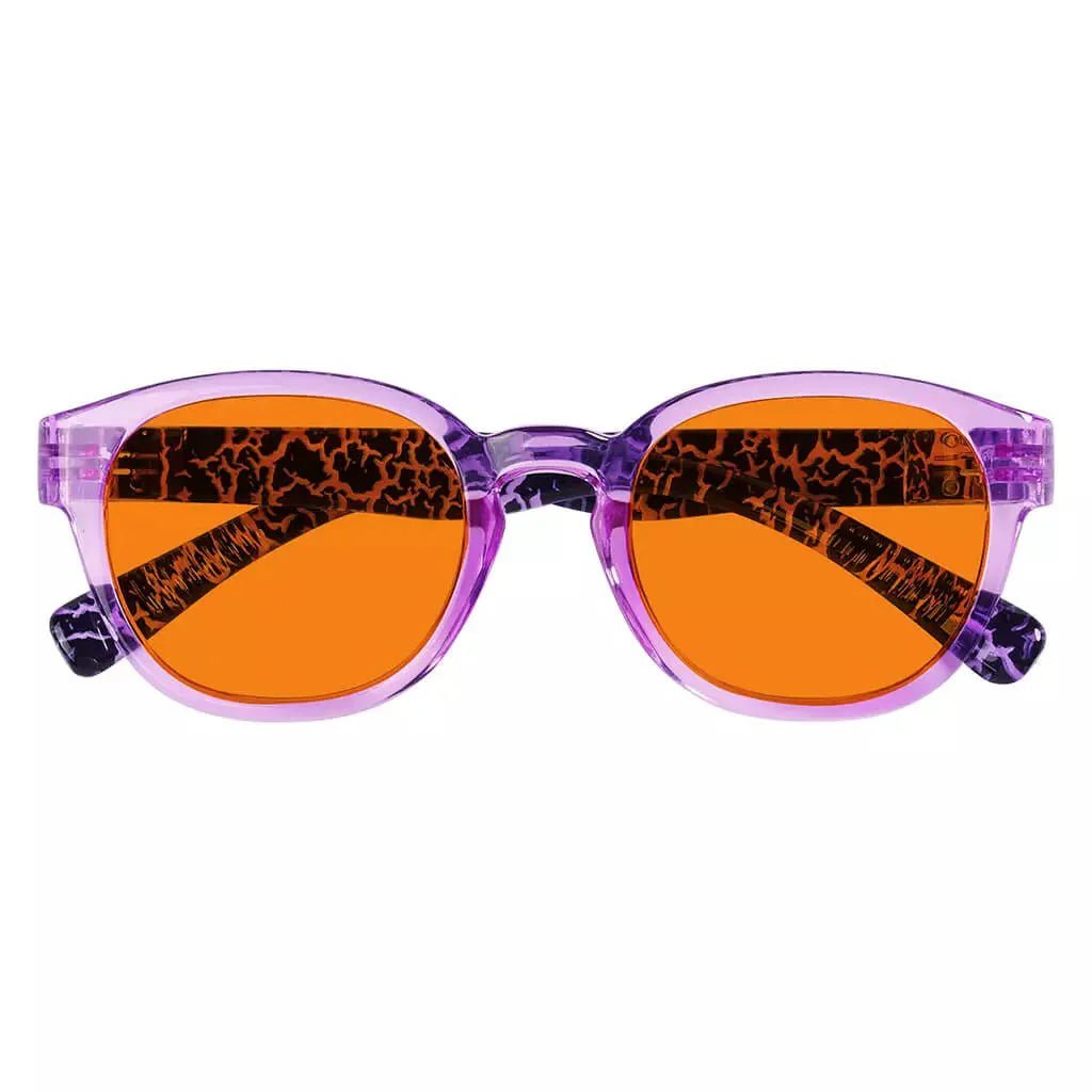 100% Blue Blocking Glasses Orange Lenses Metalless Screwless