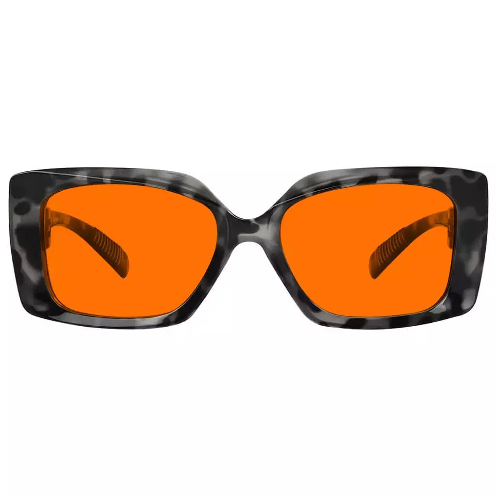 100% Blue Blocking Glasses Orange Metalless Screwless Women