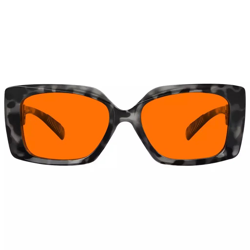 100% Blue Blocking Glasses Orange Metalless Screwless Women