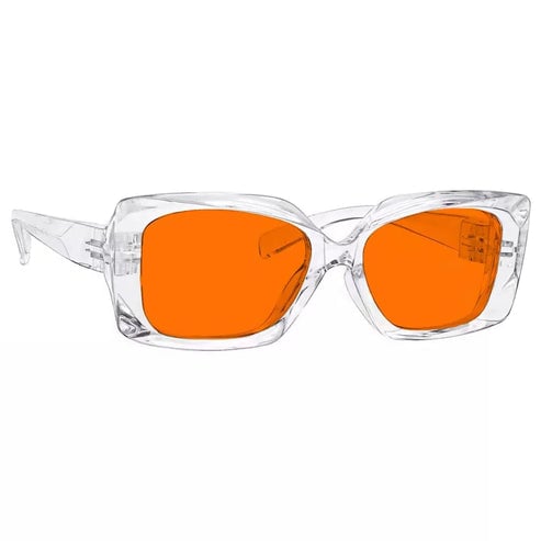 100% Blue Blocking Glasses Orange Metalless Screwless Women