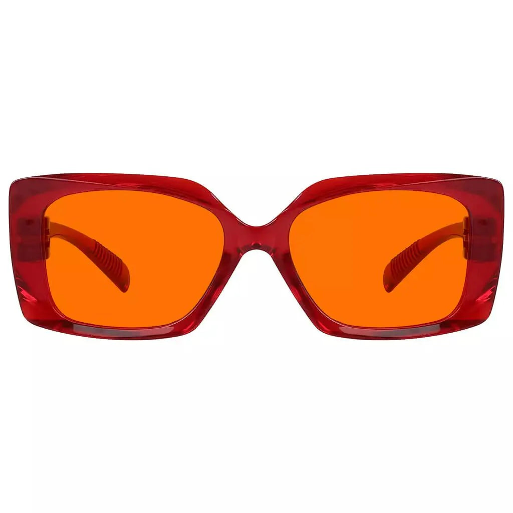 100% Blue Blocking Glasses Orange Metalless Screwless Women