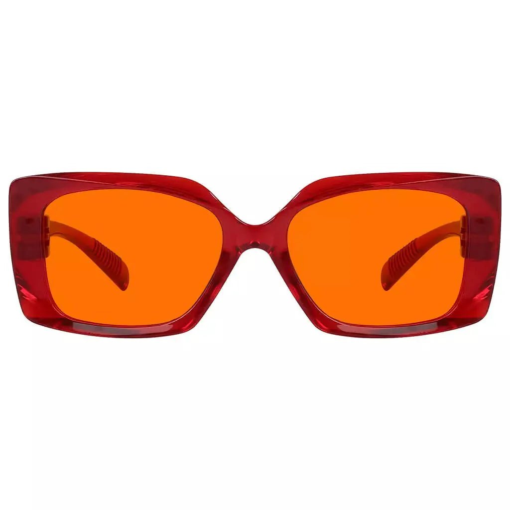 100% Blue Blocking Glasses Orange Metalless Screwless Women