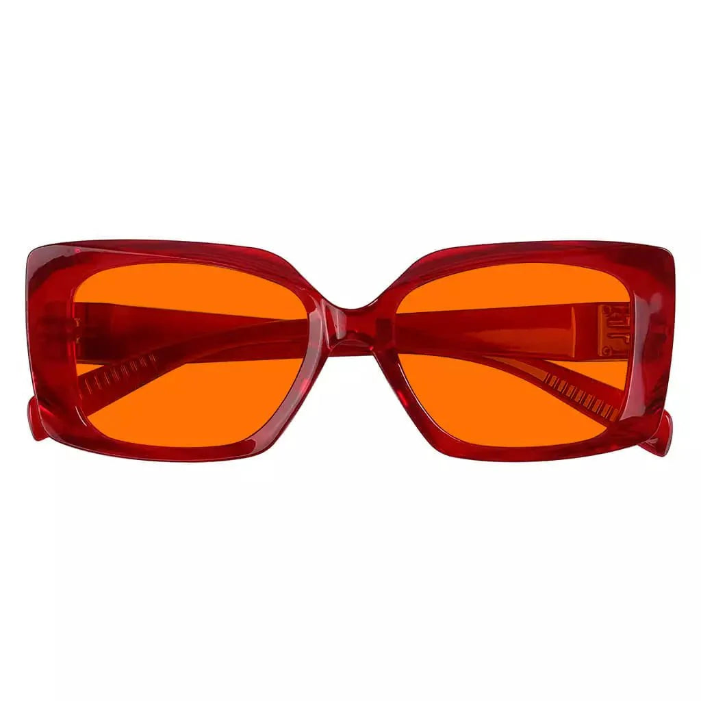 100% Blue Blocking Glasses Orange Metalless Screwless Women