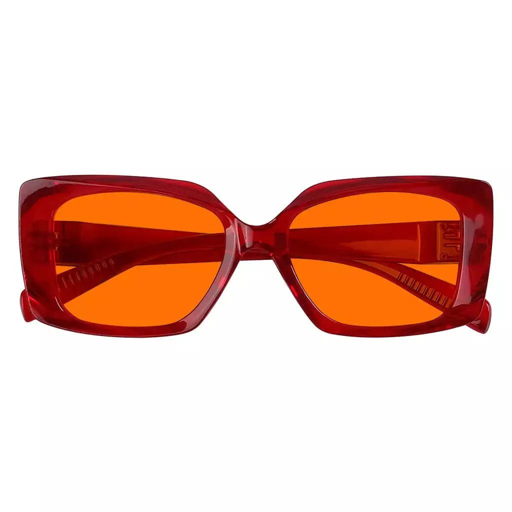 100% Blue Blocking Glasses Orange Metalless Screwless Women