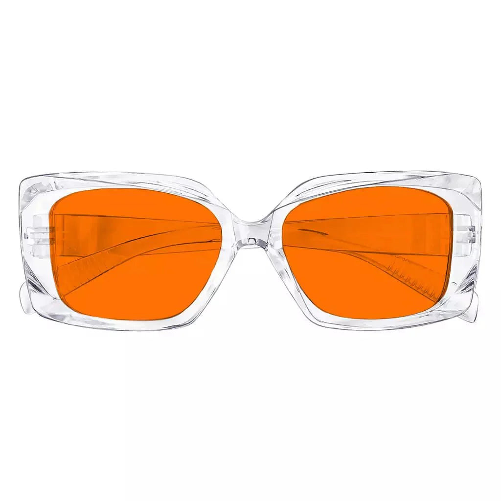 100% Blue Blocking Glasses Orange Metalless Screwless Women