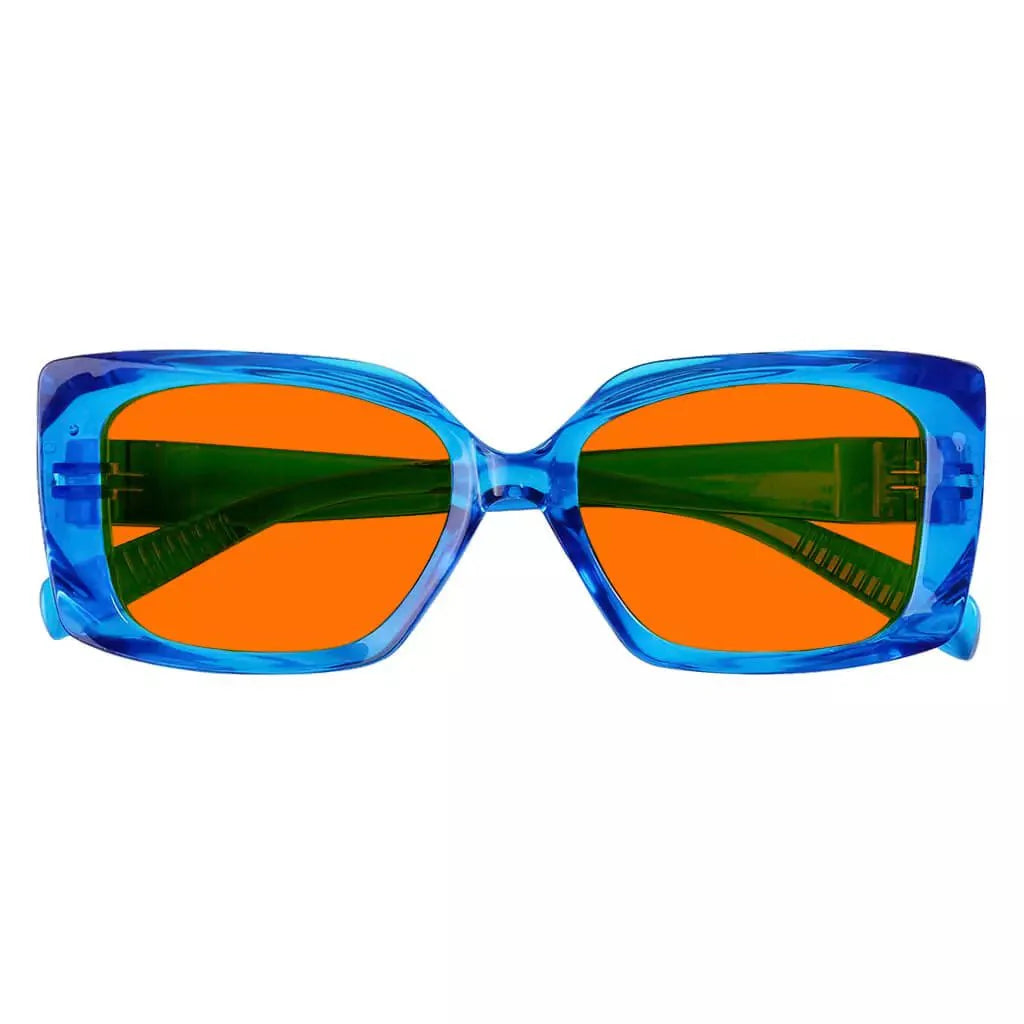 100% Blue Blocking Glasses Orange Metalless Screwless Women