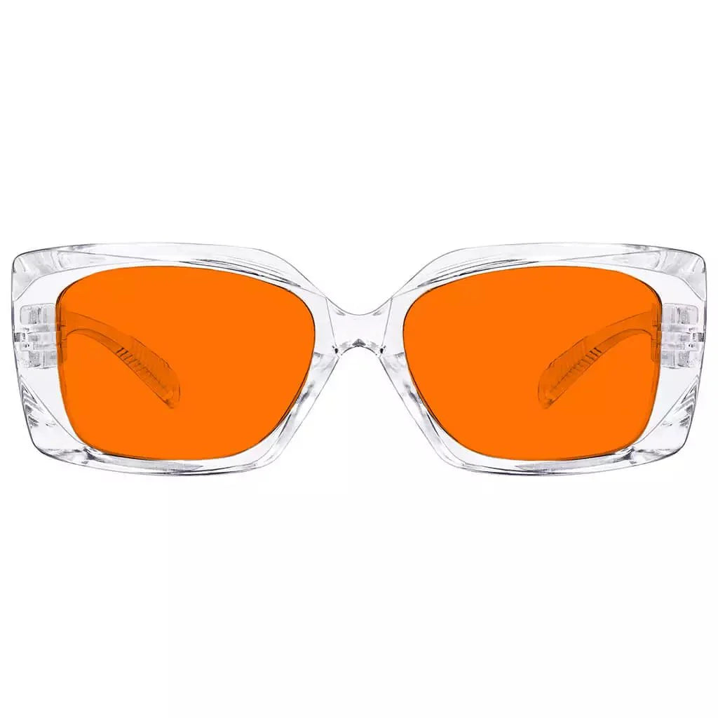100% Blue Blocking Glasses Orange Metalless Screwless Women