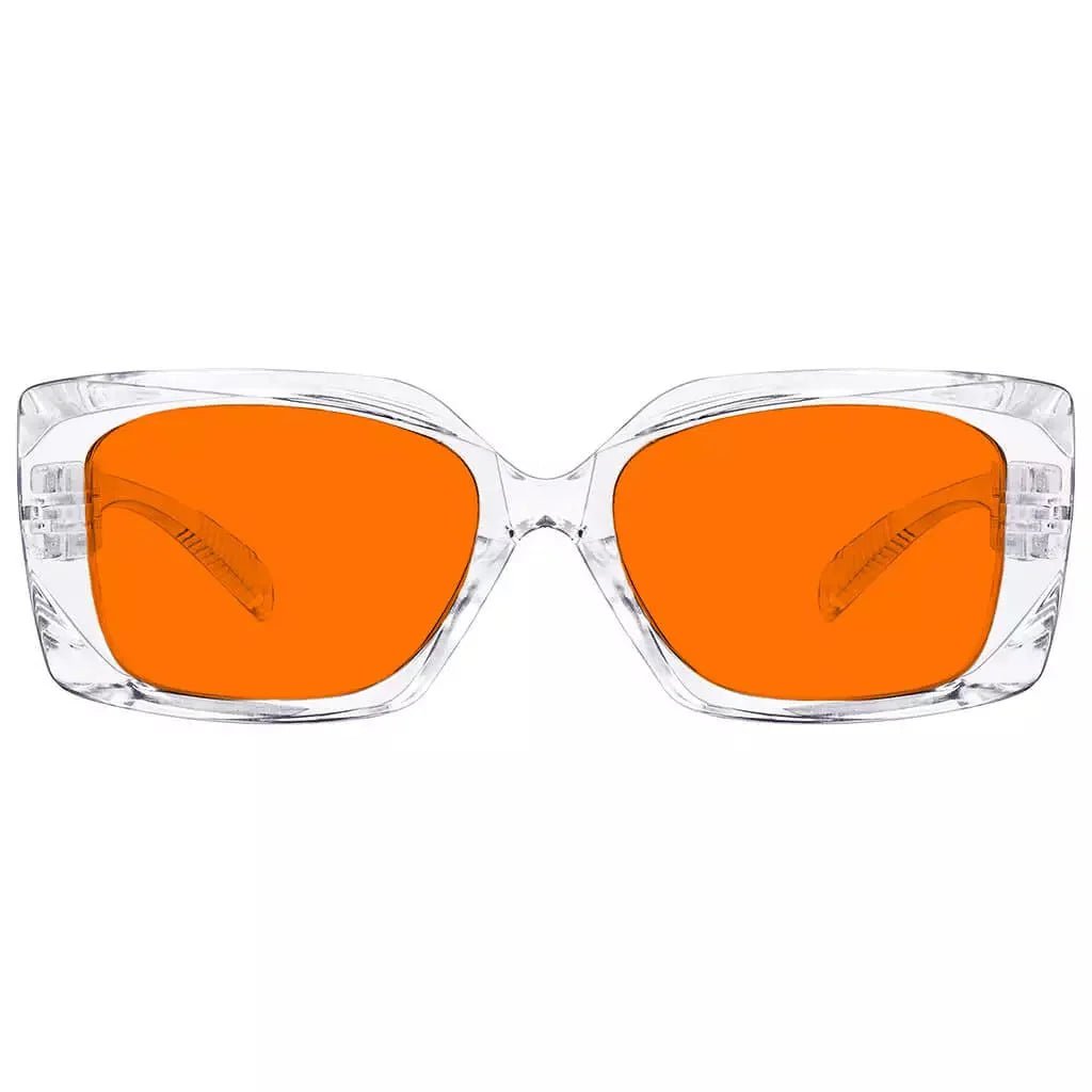 100% Blue Blocking Glasses Orange Metalless Screwless Women