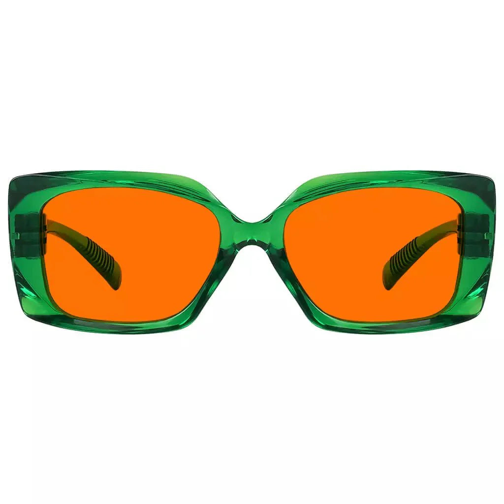 100% Blue Blocking Glasses Orange Metalless Screwless Women