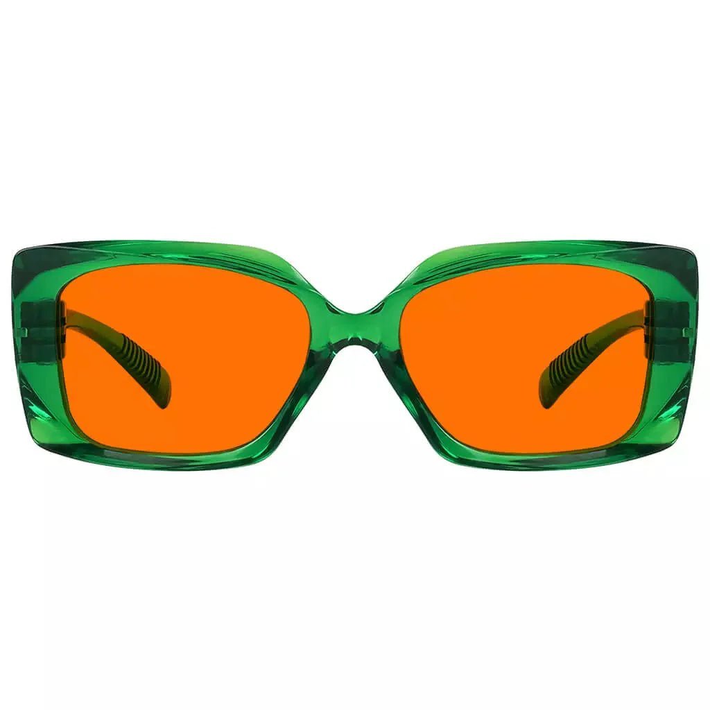 100% Blue Blocking Glasses Orange Metalless Screwless Women