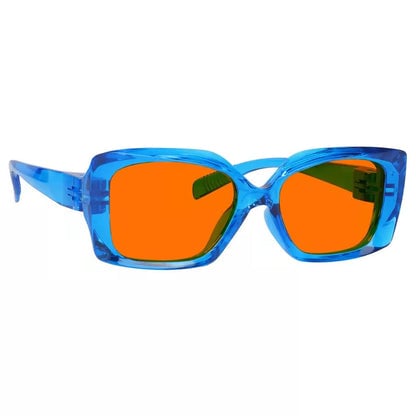 100% Blue Blocking Glasses Orange Metalless Screwless Women