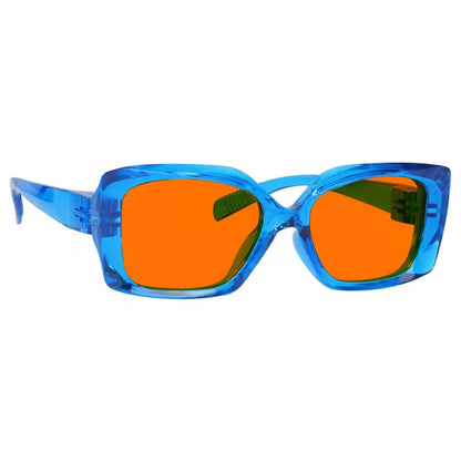 100% Blue Blocking Glasses Orange Metalless Screwless Women