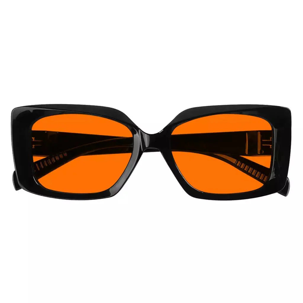 100% Blue Blocking Glasses Orange Metalless Screwless Women