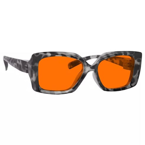 100% Blue Blocking Glasses Orange Metalless Screwless Women
