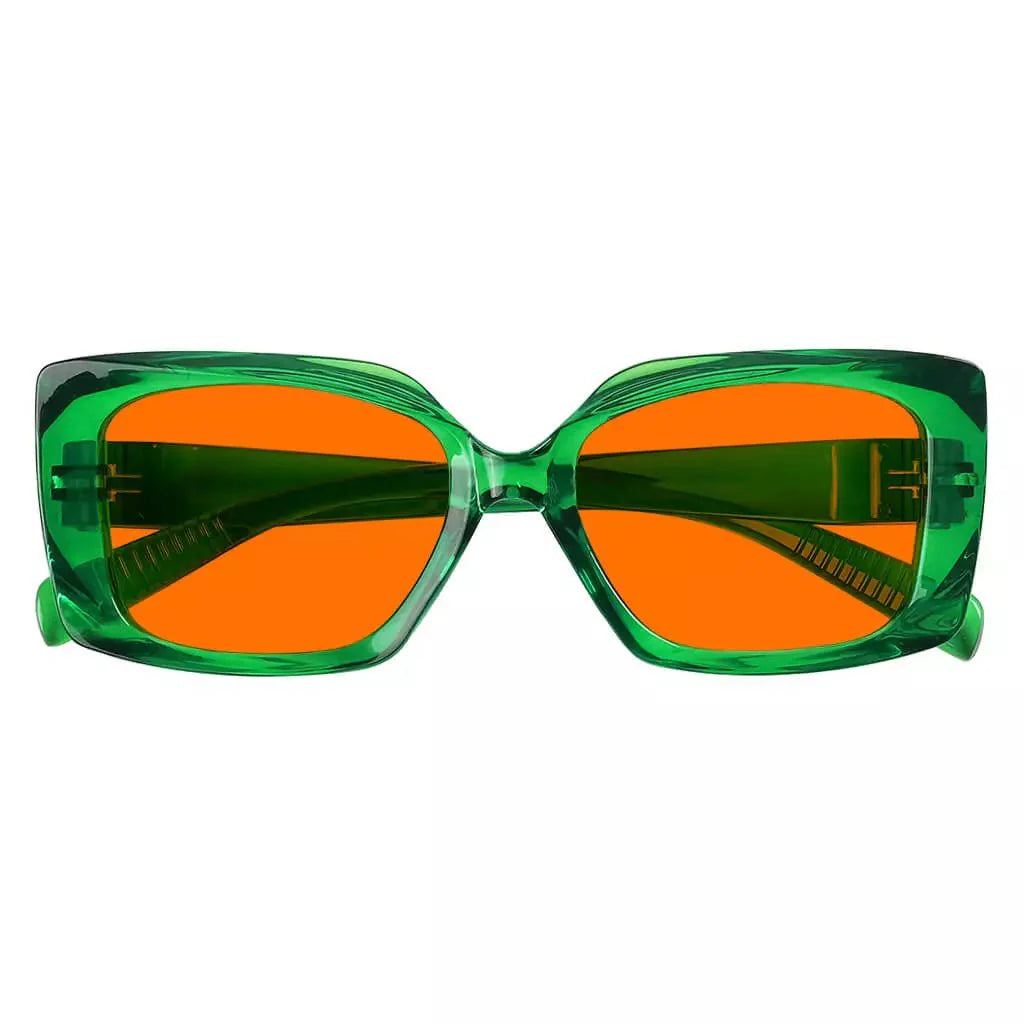 100% Blue Blocking Glasses Orange Metalless Screwless Women