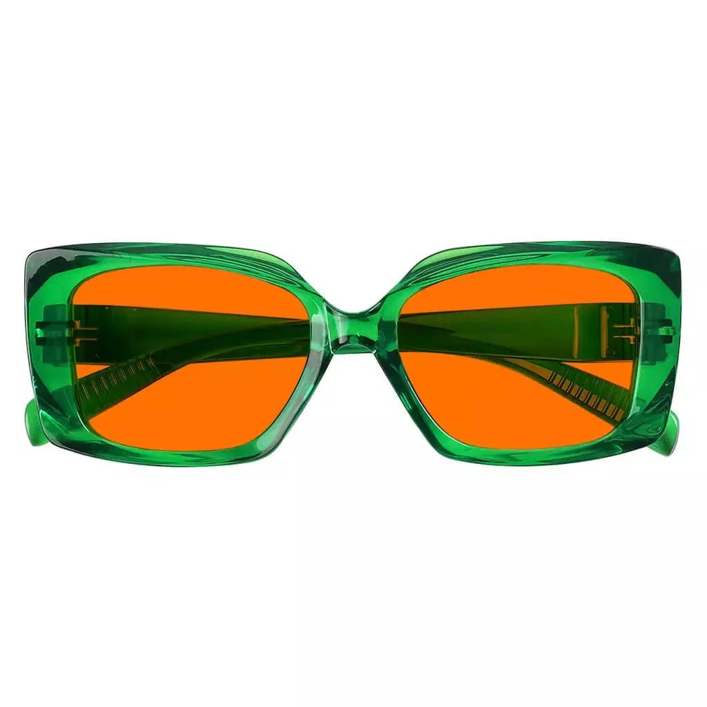 100% Blue Blocking Glasses Orange Metalless Screwless Women