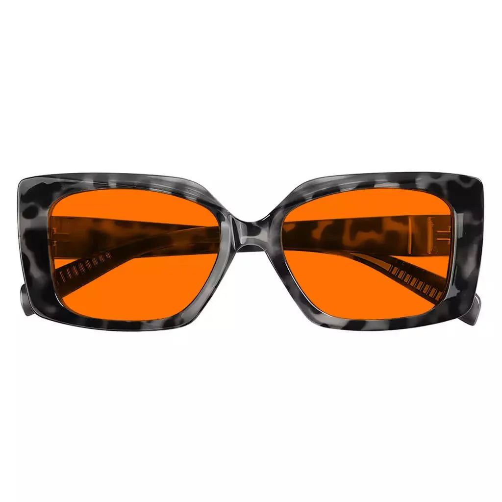 100% Blue Blocking Glasses Orange Metalless Screwless Women