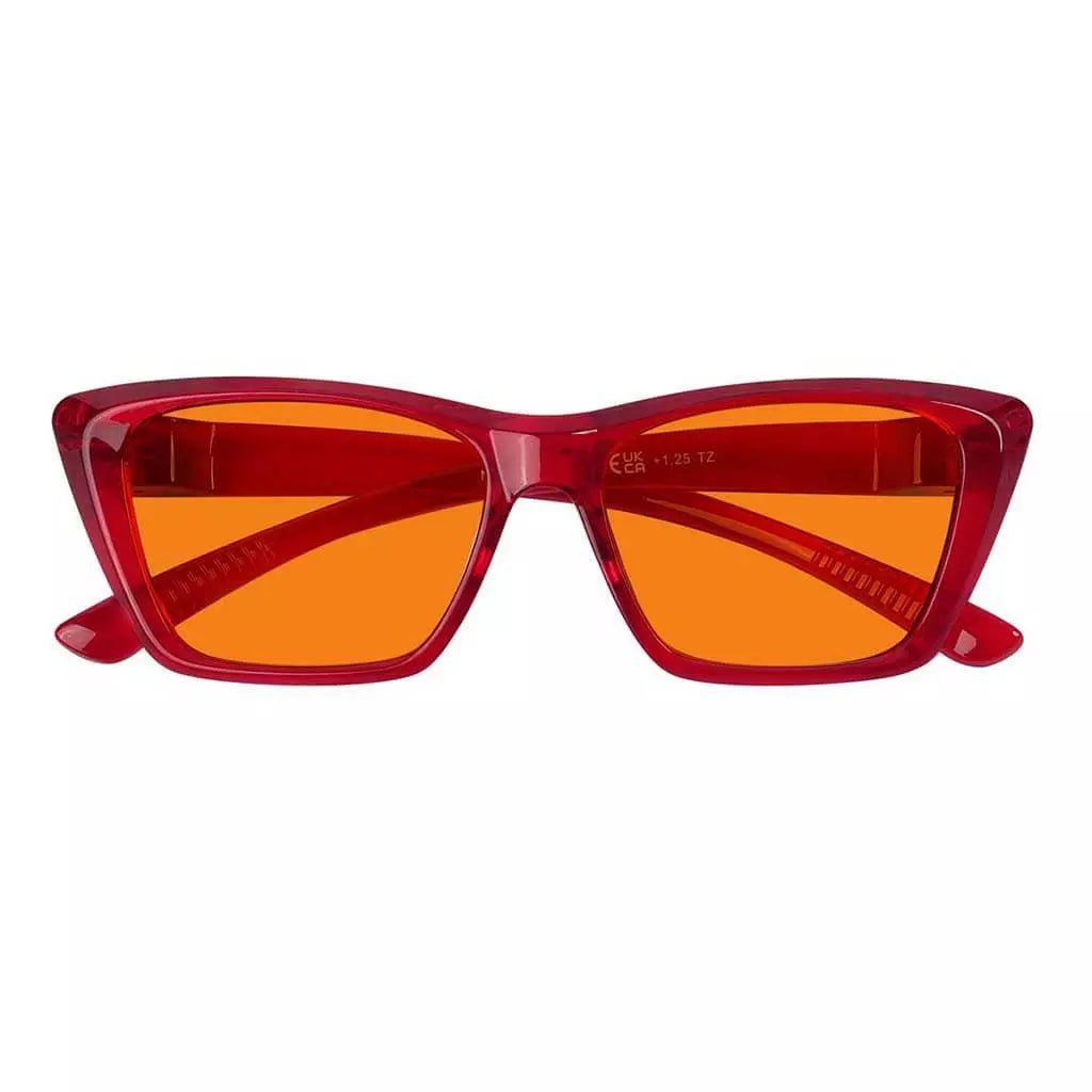 100% Blue Light Blocking Glasses Cat-eye Metalless Women R2514-B98