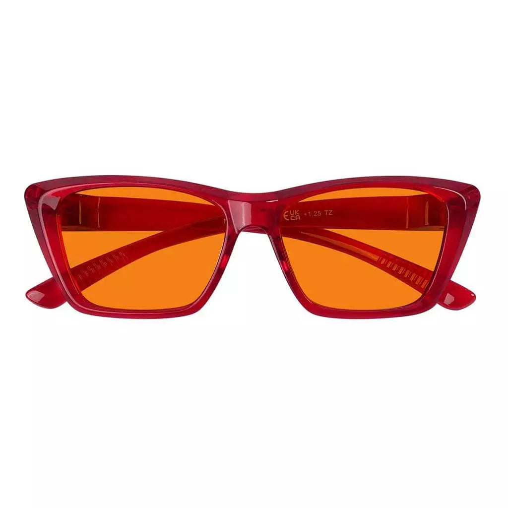 100% Blue Light Blocking Glasses Cat-eye Metalless Women R2514-B98
