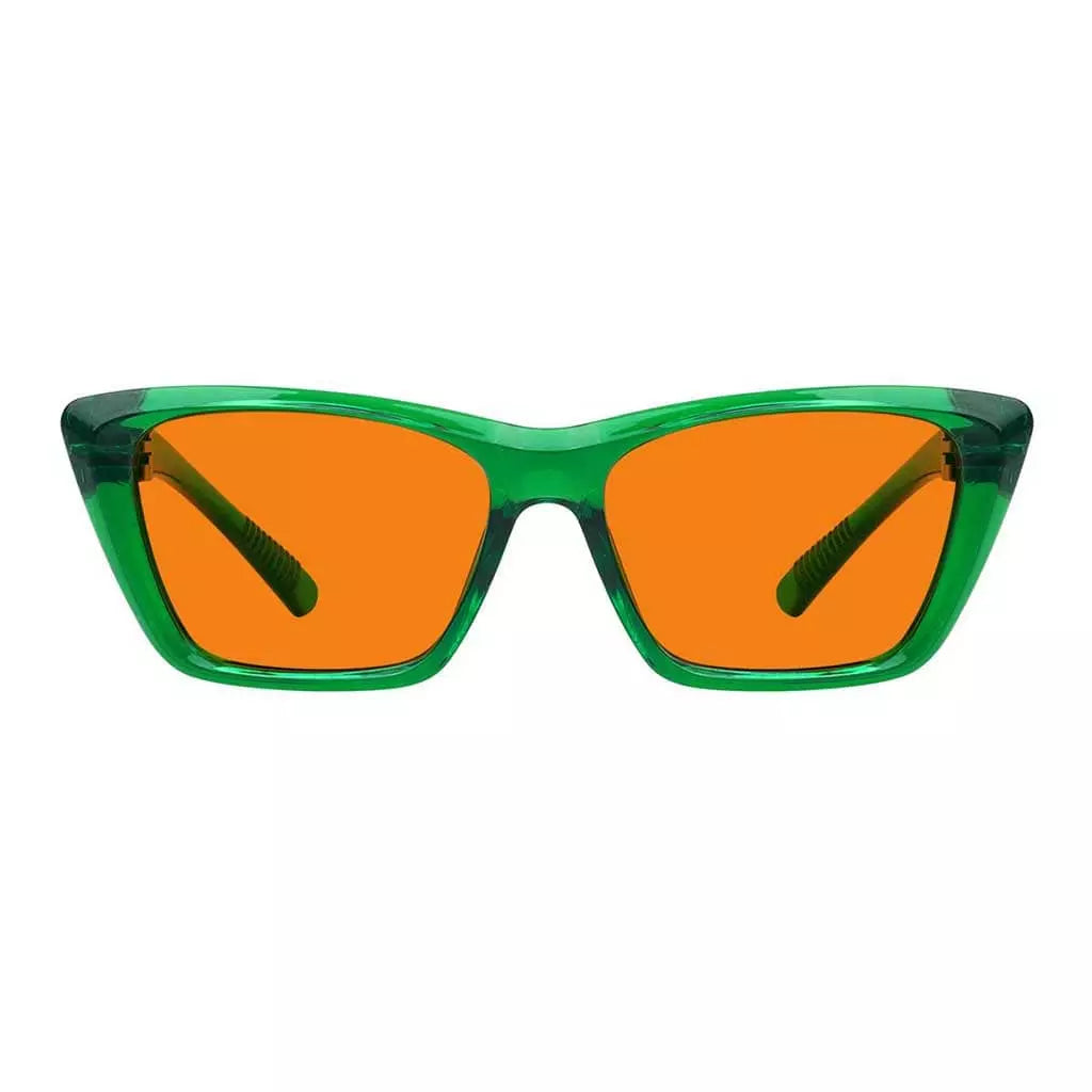 100% Blue Light Blocking Glasses Cat-eye Metalless Women R2514-B98
