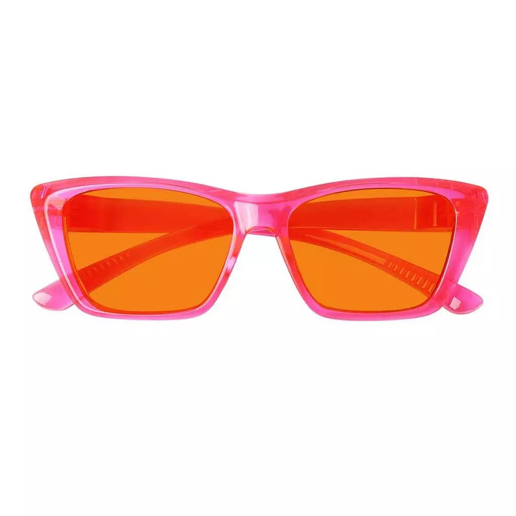 100% Blue Light Blocking Glasses Cat-eye Metalless Women R2514-B98