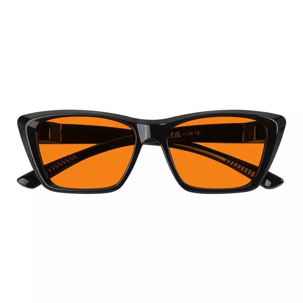 100% Blue Light Blocking Glasses Cat-eye Metalless Women R2514-B98