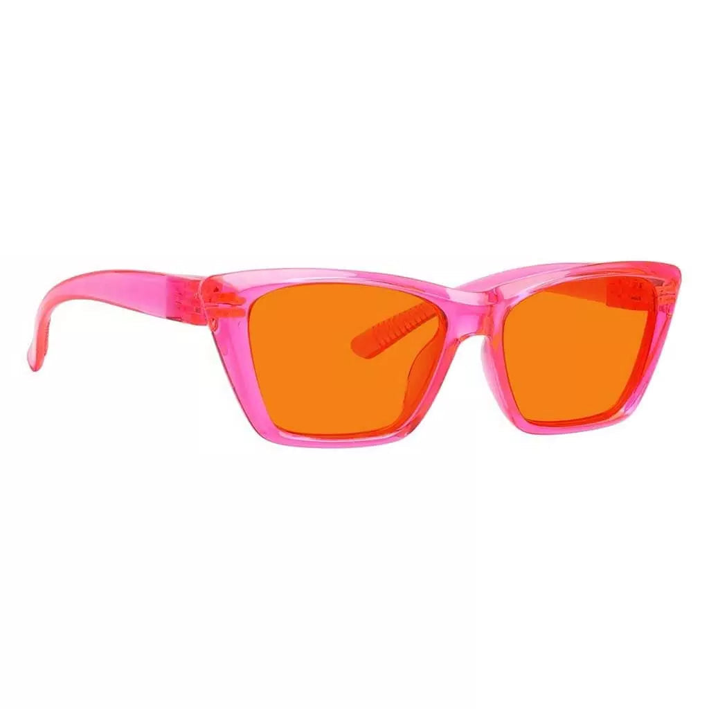 100% Blue Light Blocking Glasses Cat-eye Metalless Women R2514-B98