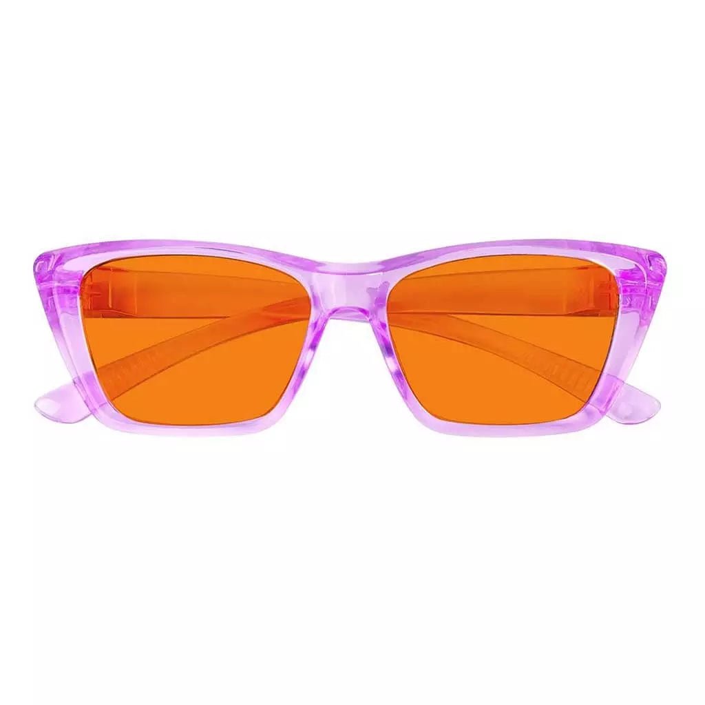 100% Blue Light Blocking Glasses Cat-eye Metalless Women R2514-B98