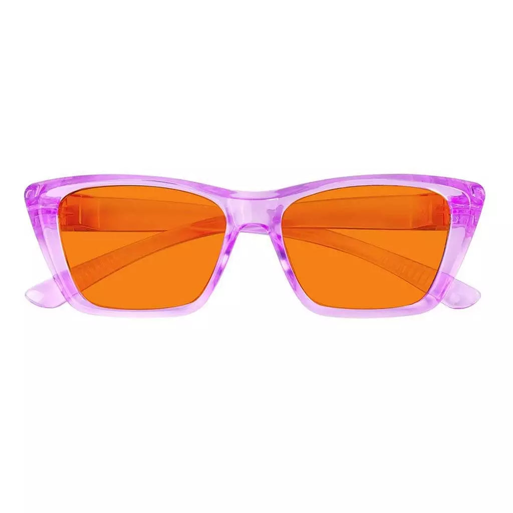 100% Blue Light Blocking Glasses Cat-eye Metalless Women R2514-B98