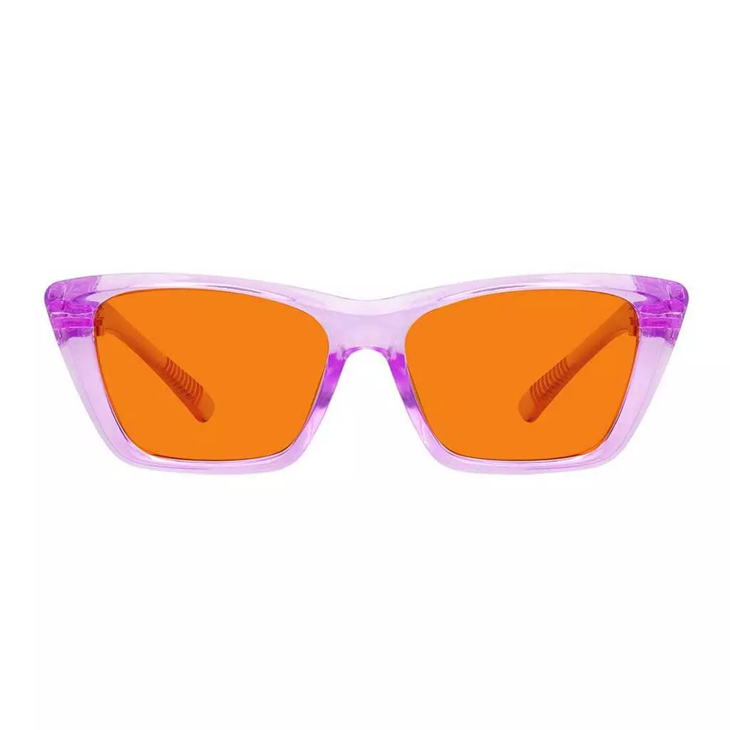 100% Blue Light Blocking Glasses Cat-eye Metalless Women R2514-B98