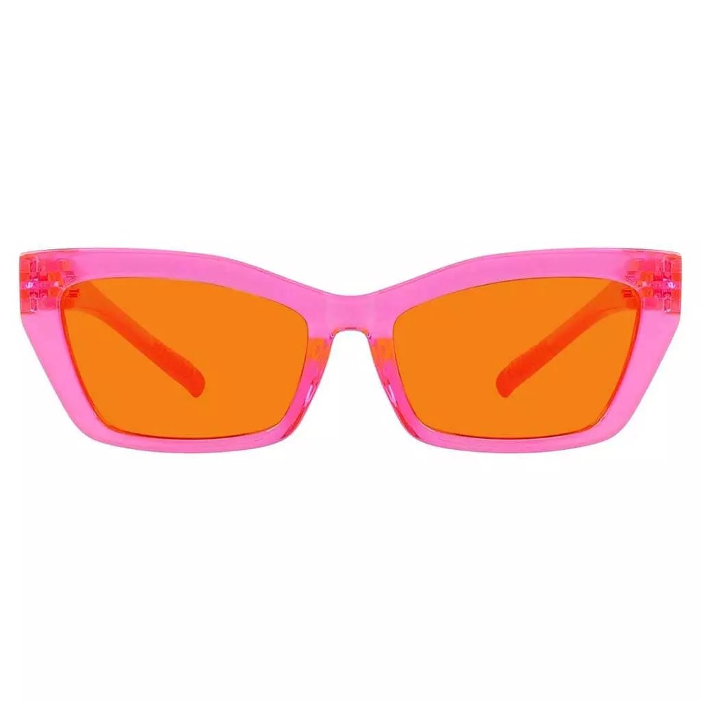 100% Blue Blocking Glasses Orange Lens Cat-eye Metalless Screwless R2516-B98