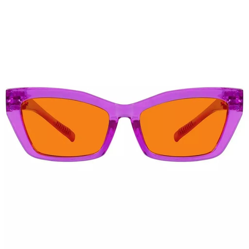 100% Blue Blocking Glasses Orange Lens Cat-eye Metalless Screwless R2516-B98