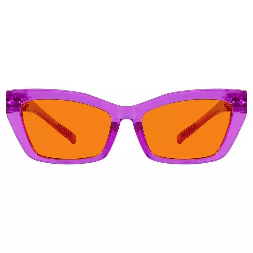 100% Blue Blocking Glasses Orange Lens Cat-eye Metalless Screwless R2516-B98