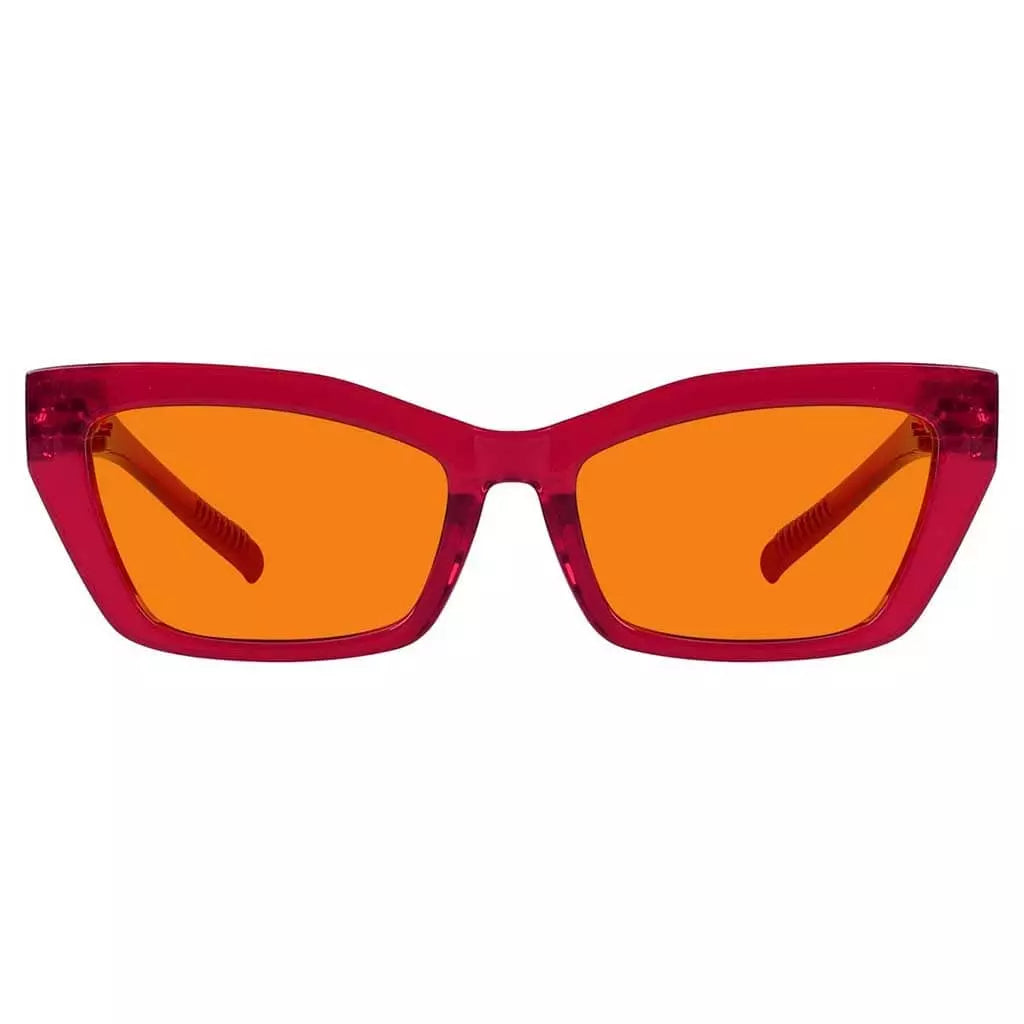 100% Blue Blocking Glasses Orange Lens Cat-eye Metalless Screwless R2516-B98