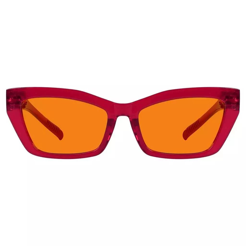 100% Blue Blocking Glasses Orange Lens Cat-eye Metalless Screwless R2516-B98