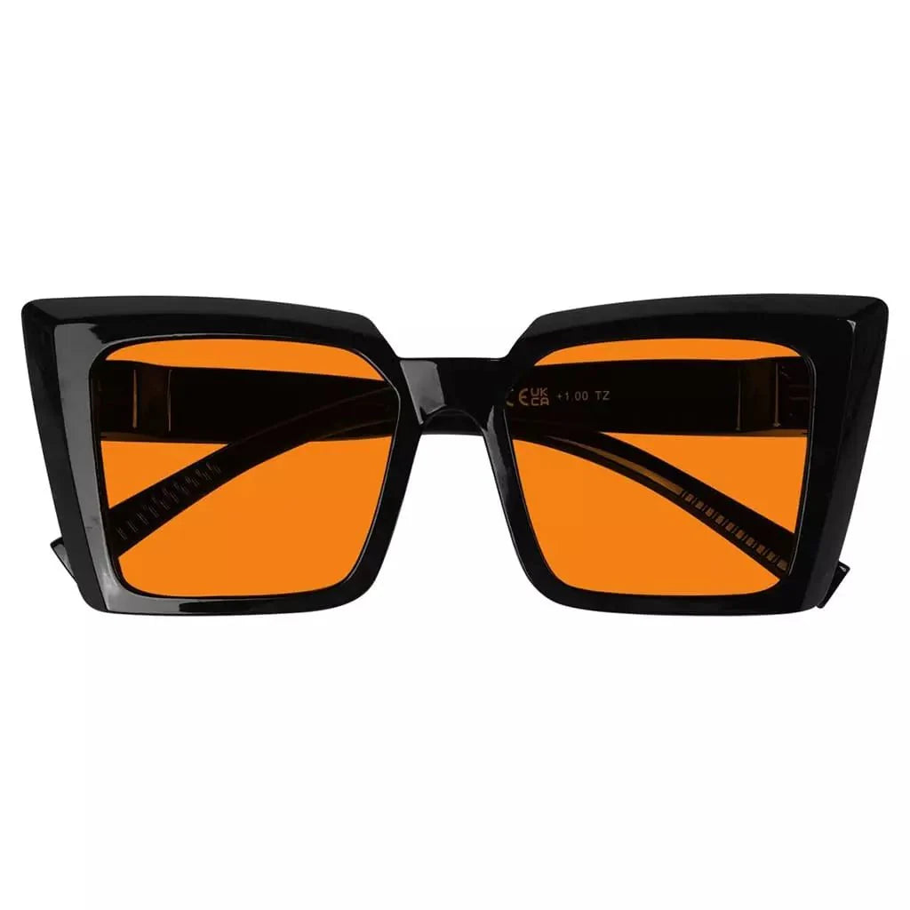 100% Blue Blocking Glasses Nighttime Large Frame Metalless NR2141-B98