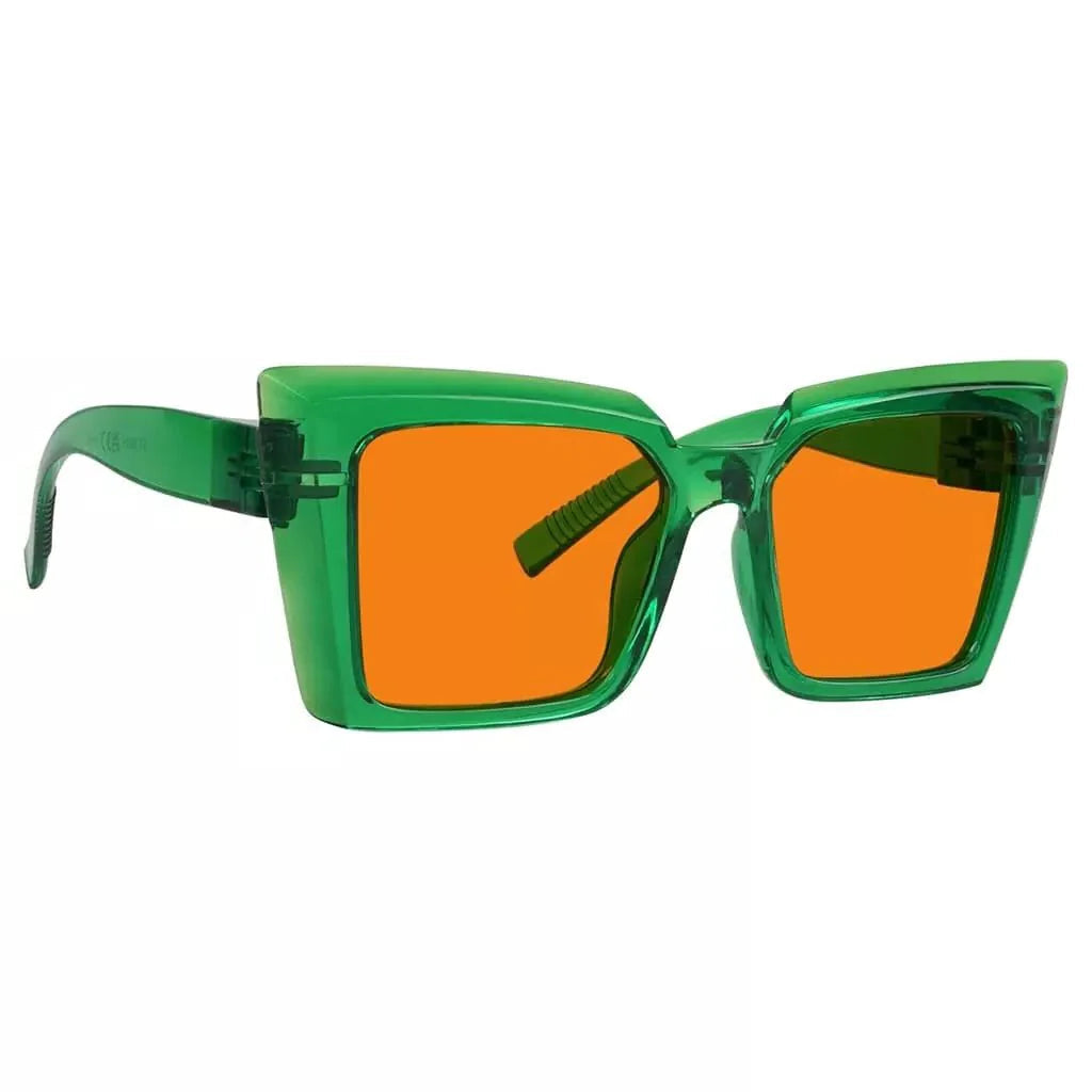 100% Blue Blocking Glasses Nighttime Large Frame Metalless NR2141-B98
