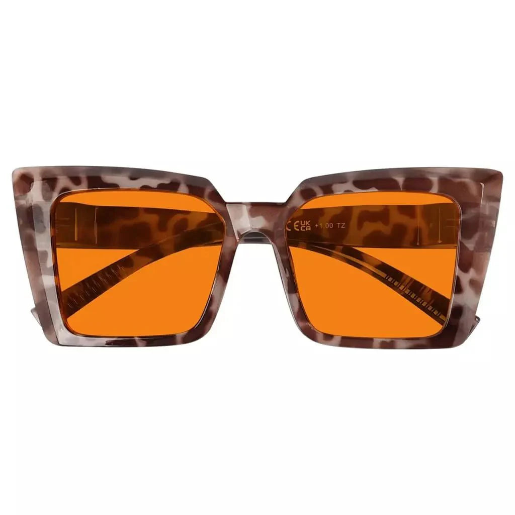 100% Blue Blocking Glasses Nighttime Large Frame Metalless NR2141-B98