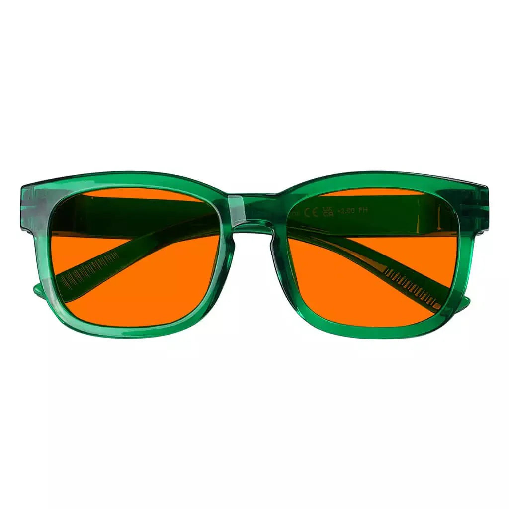 100% Blue Blocking Glasses Nighttime Oversize Metalless R033-B98