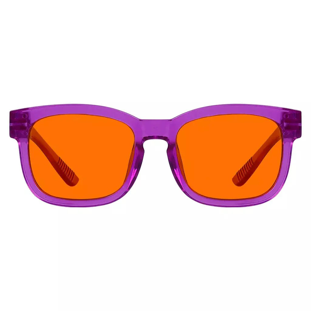 100% Blue Blocking Glasses Nighttime Oversize Metalless R033-B98