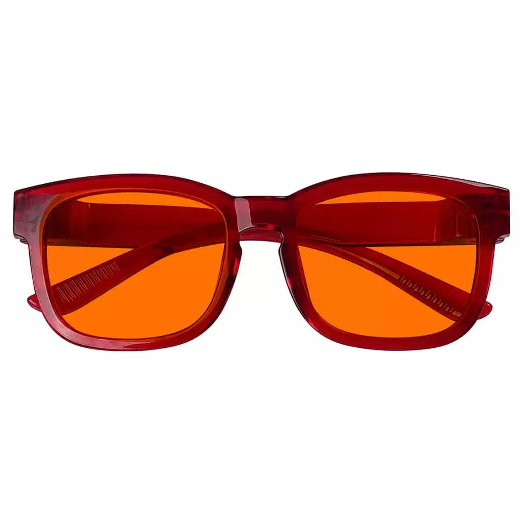 100% Blue Blocking Glasses Nighttime Oversize Metalless R033-B98