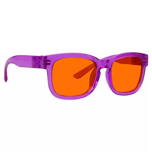 100% Blue Blocking Glasses Nighttime Oversize Metalless R033-B98