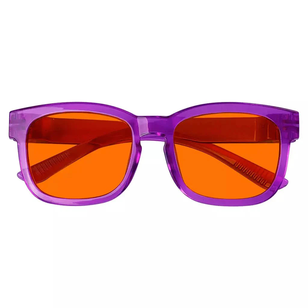 100% Blue Blocking Glasses Nighttime Oversize Metalless R033-B98