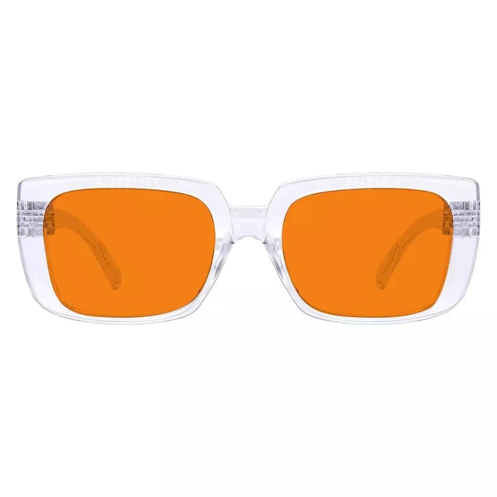100% Blue Blocking Nighttime Orange Glasses Metalless Specs NR9107-B98