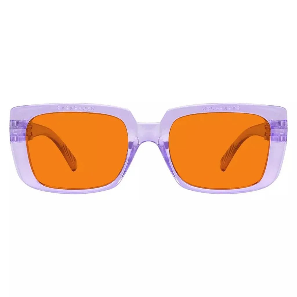100% Blue Blocking Nighttime Orange Glasses Metalless Specs NR9107-B98
