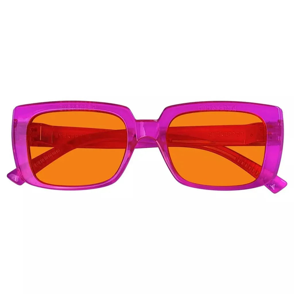 100% Blue Blocking Nighttime Orange Glasses Metalless Specs NR9107-B98