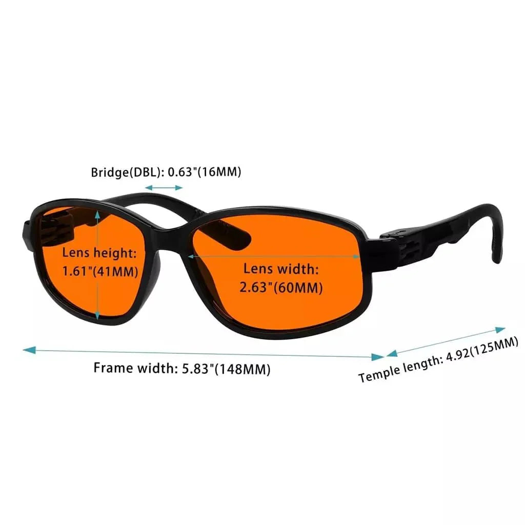 100% Blue Light Blocking Metalless Screwless Glasses for Sleep