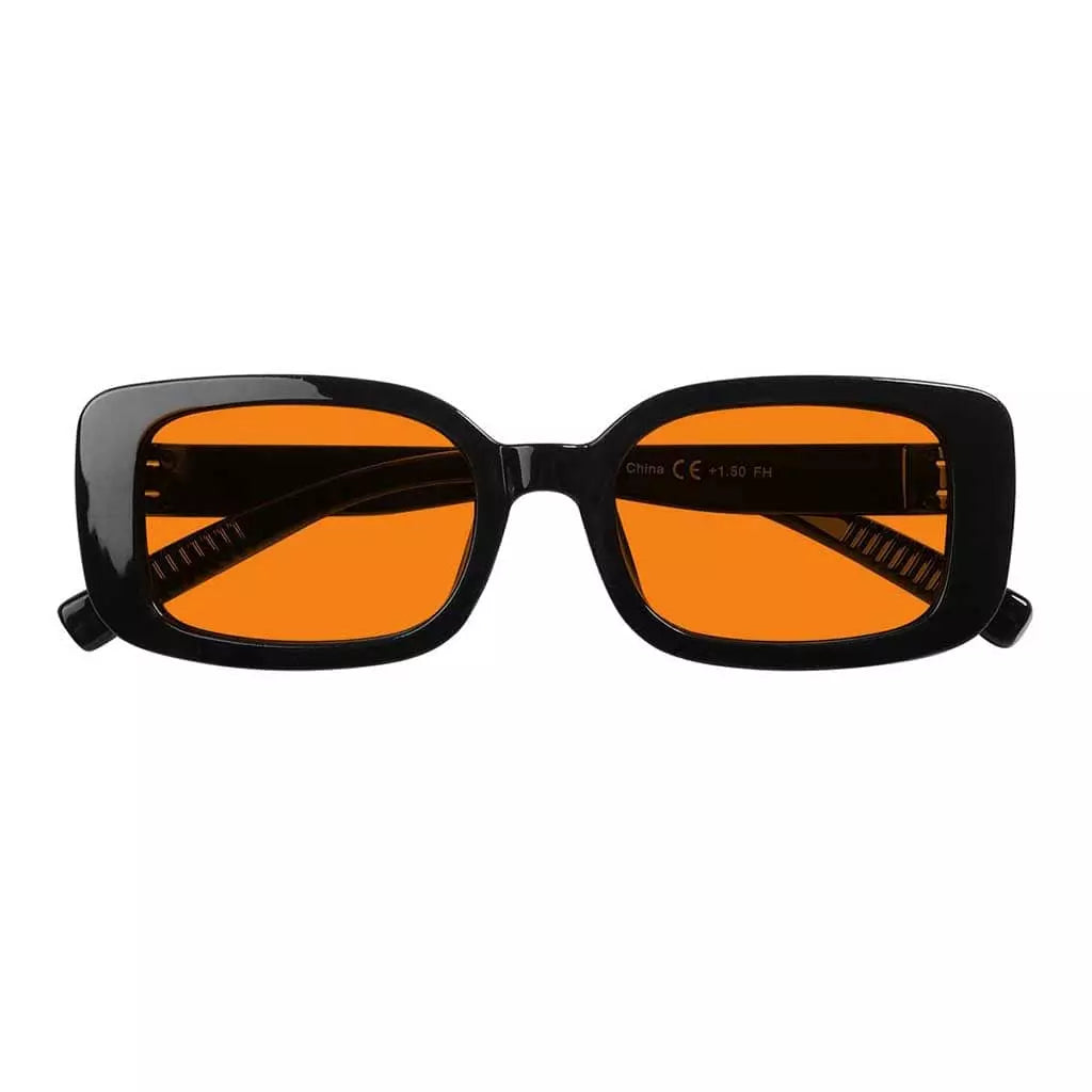 100% Blue Light Blocking Orange Glasses Metalless Screwless R2502-B98