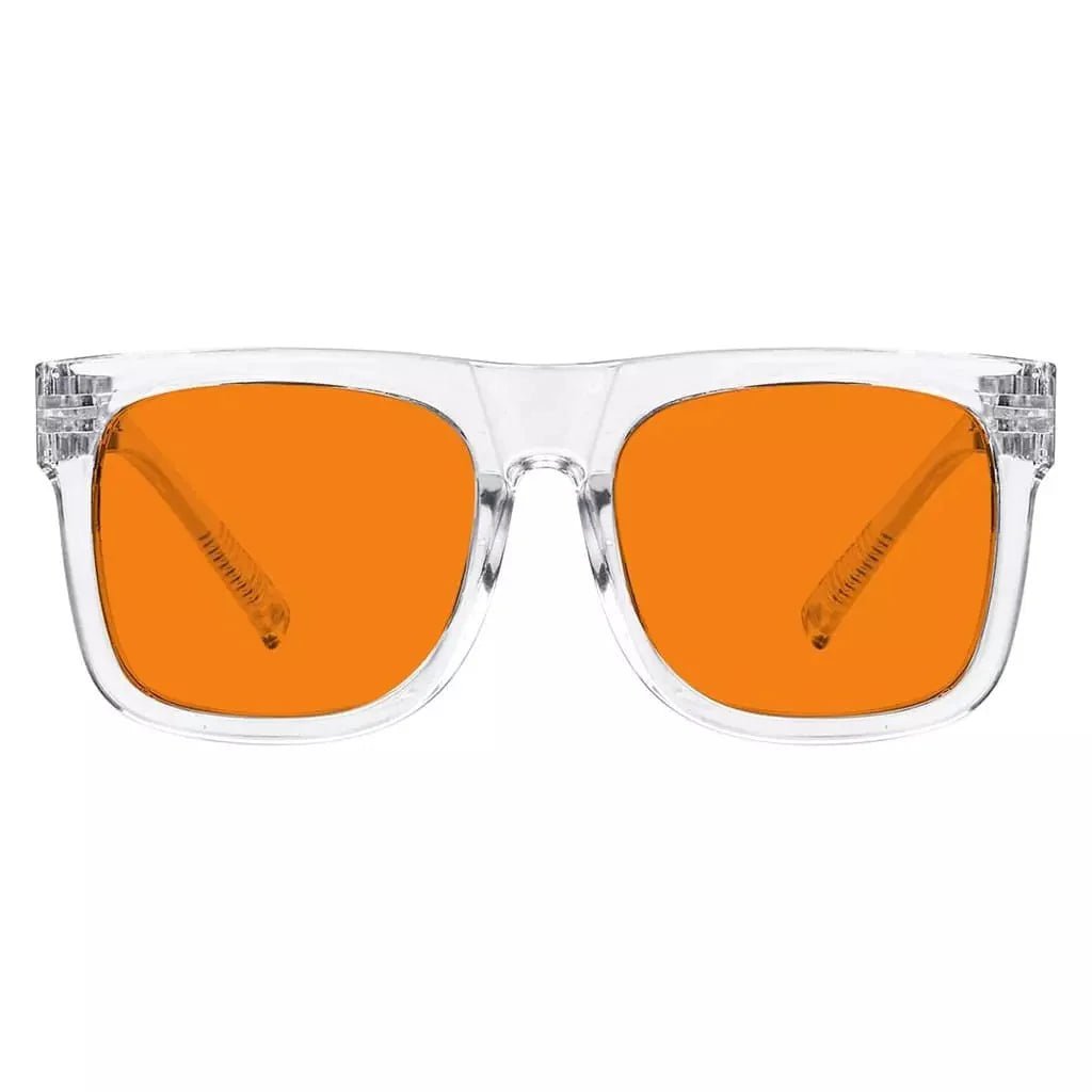 100% Blue Light Blocking Glasses Orange for?Sleep Eyeglasses R2316-B98