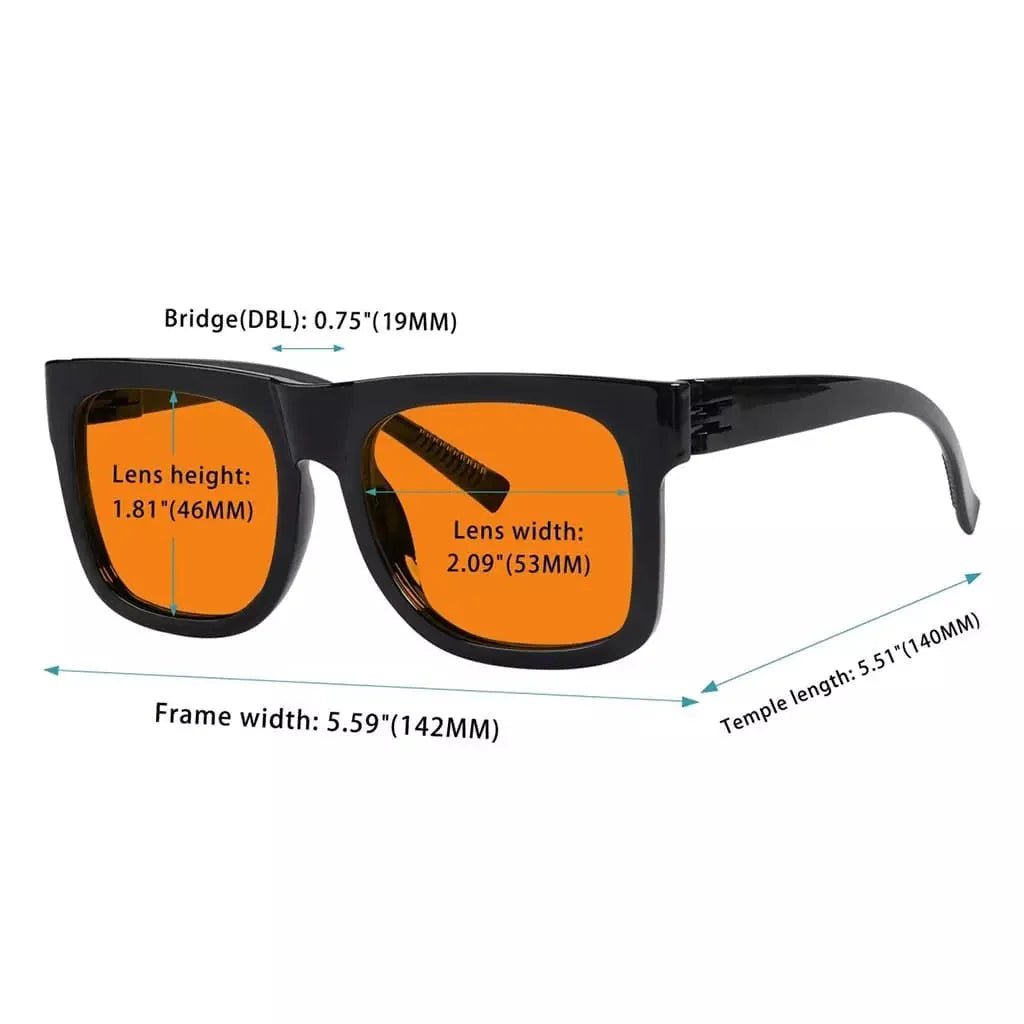 100% Blue Light Blocking Glasses Orange for?Sleep Eyeglasses R2316-B98